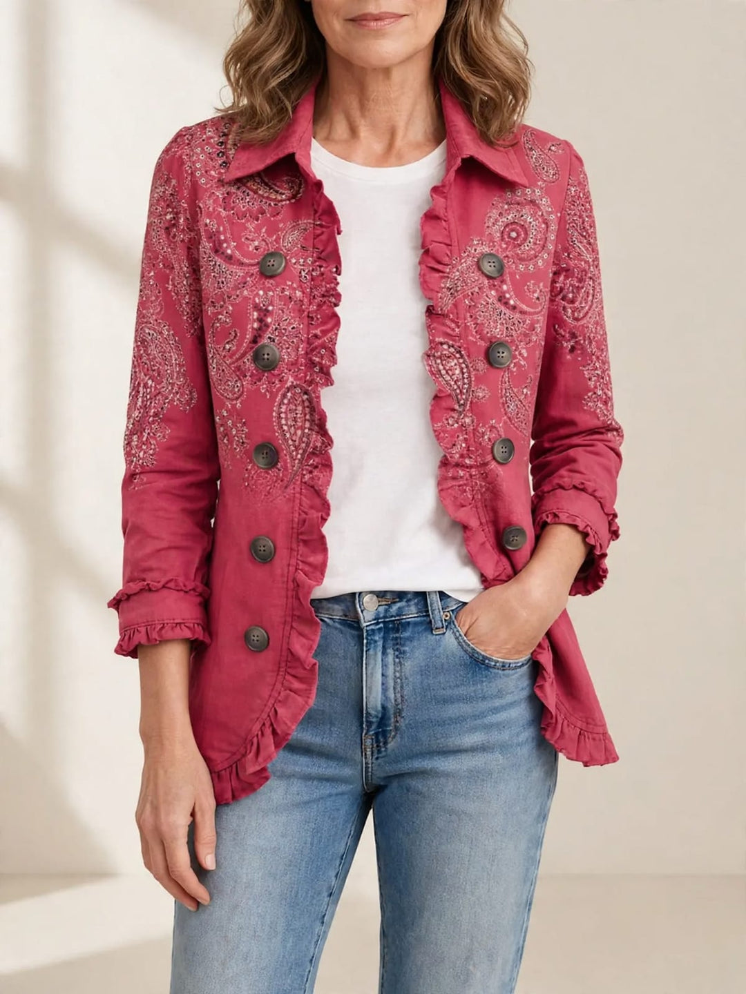 Anouk | Paisley jas met revers