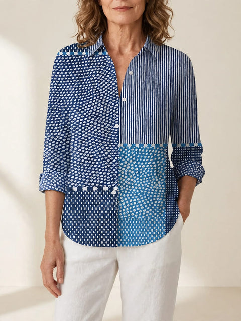 Lichte en kleurrijke blouse met print