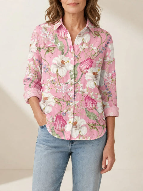 Lichte en kleurrijke blouse met print