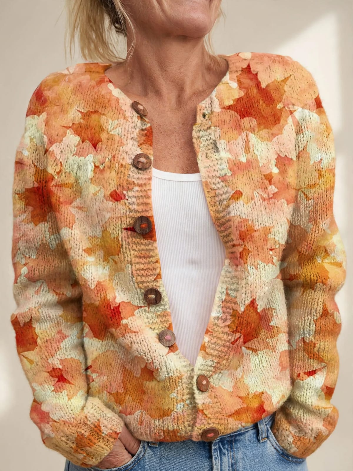 Briarwood – vintage gebreid vest – Detail