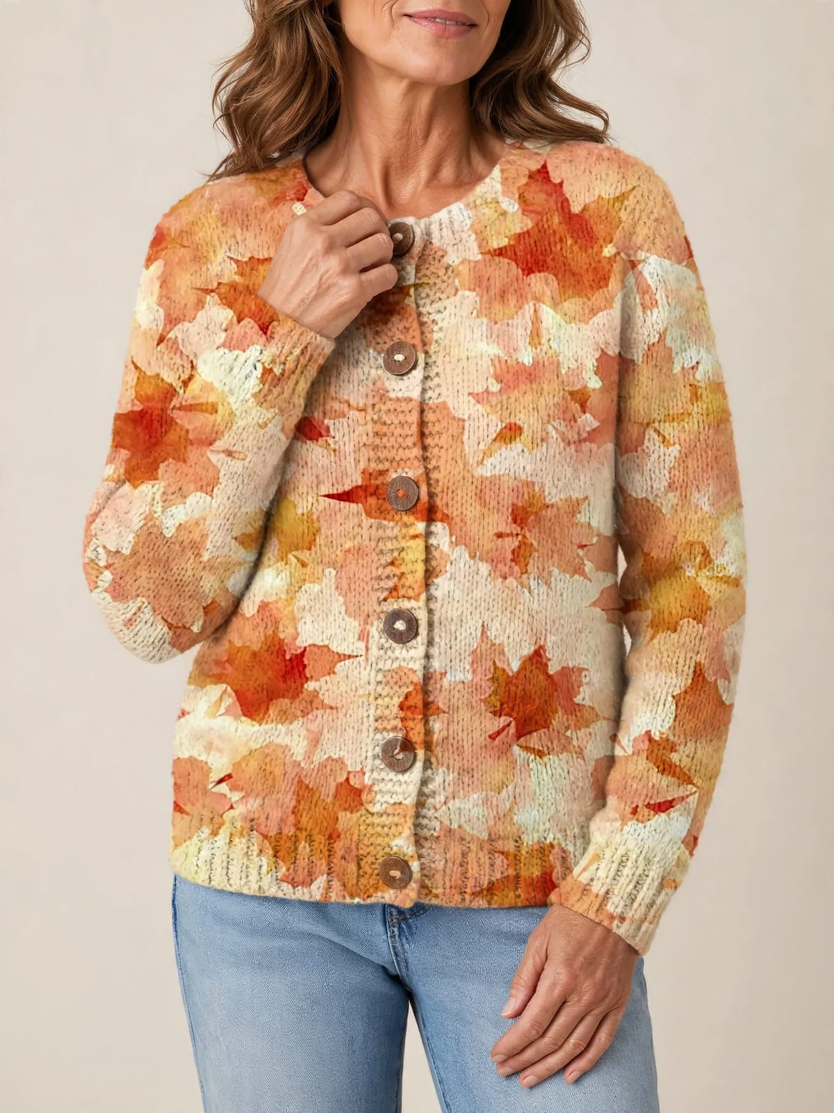 Briarwood – vintage gebreid vest – Dichtgeknoopt