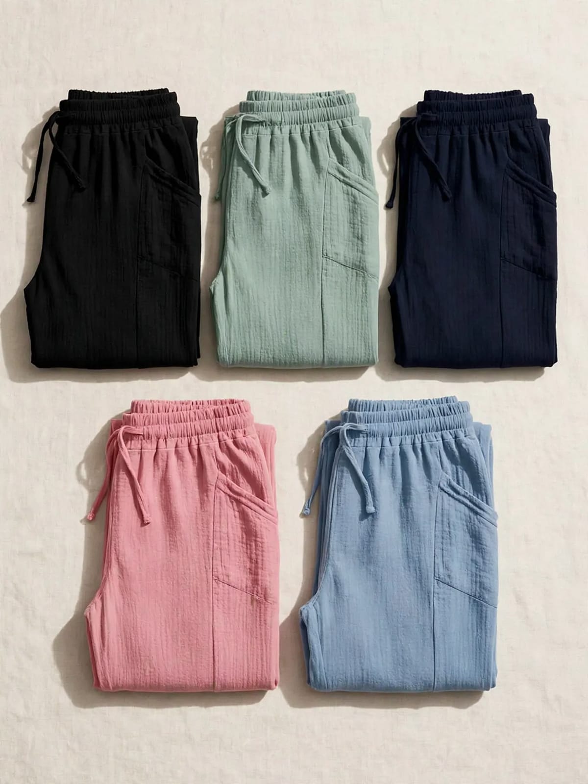Cécile – comfortabele driekwart broek – Kleurenoverzicht 1/2 (5 kleuren)