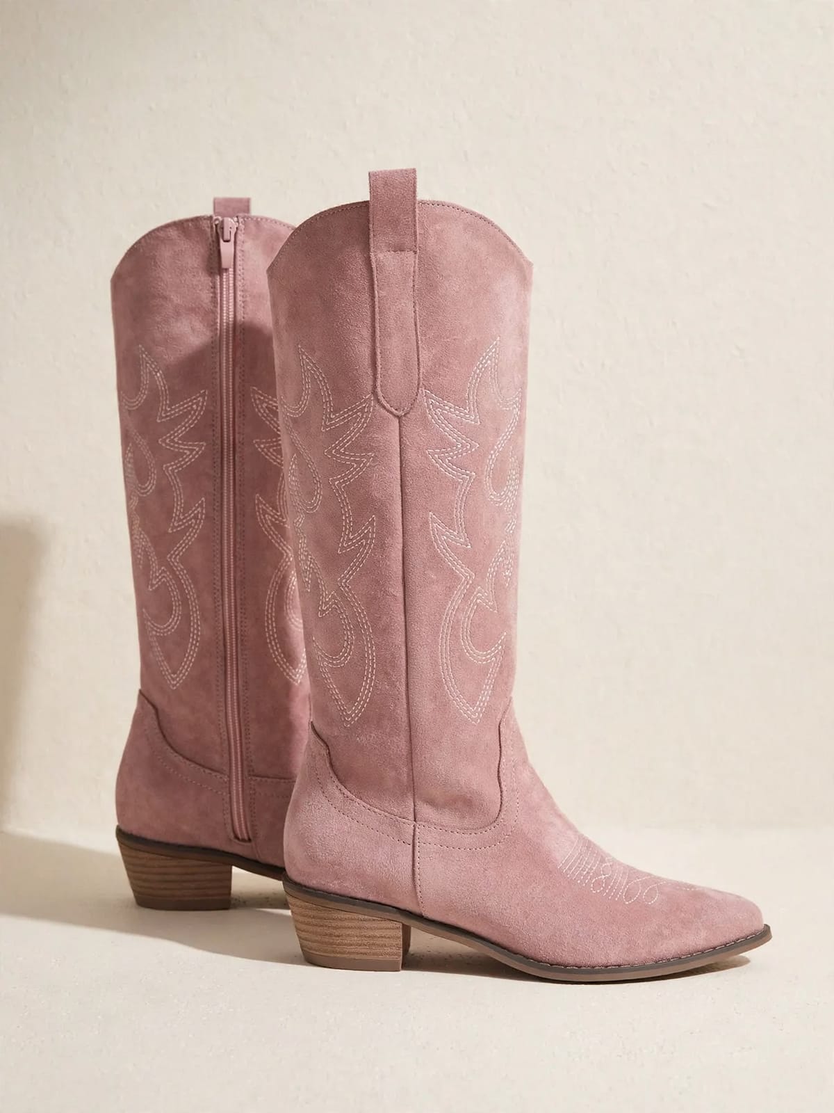 Clara – orthopedische westernlaarzen – Roze – productfoto zijkant