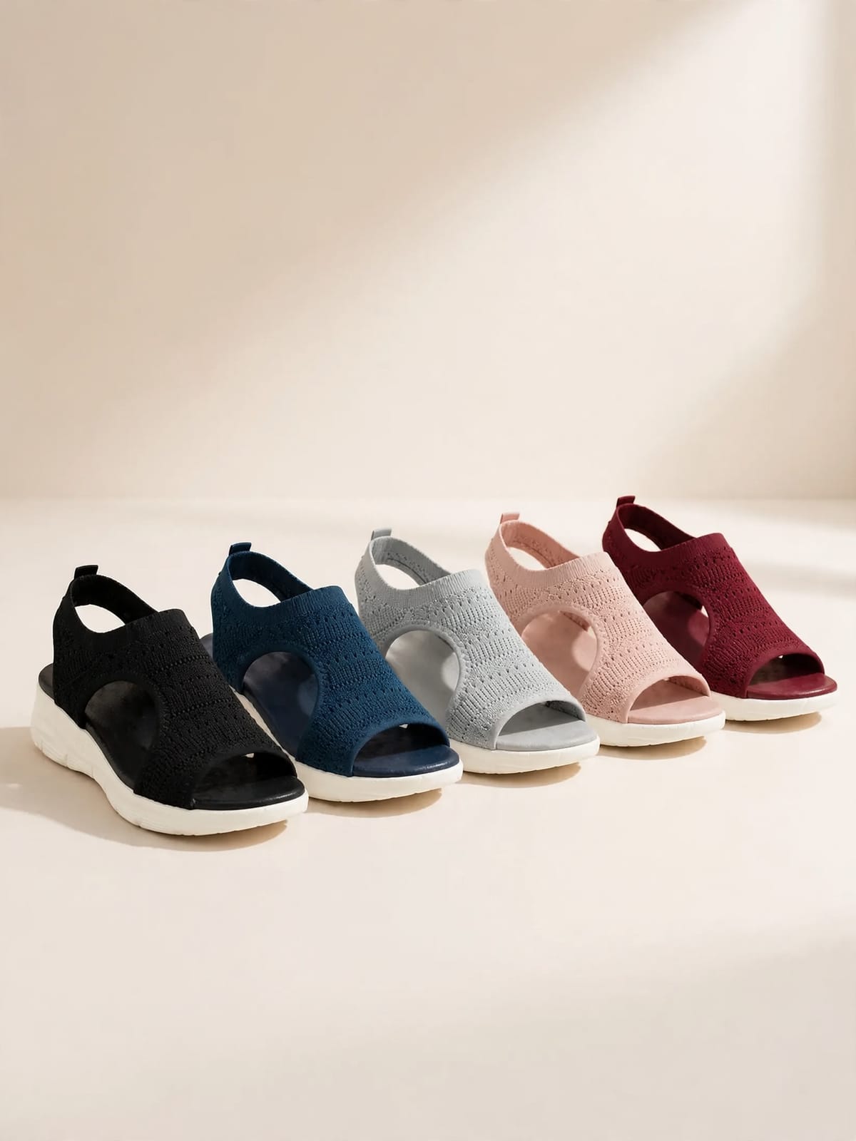 Corine – lichte comfort sandalen – Kleurenoverzicht (5 kleuren)