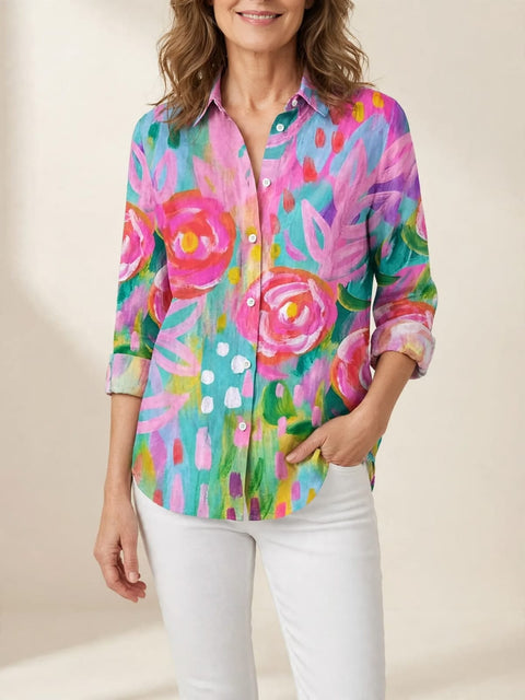 Cornelia | Blouse met kleurrijke print