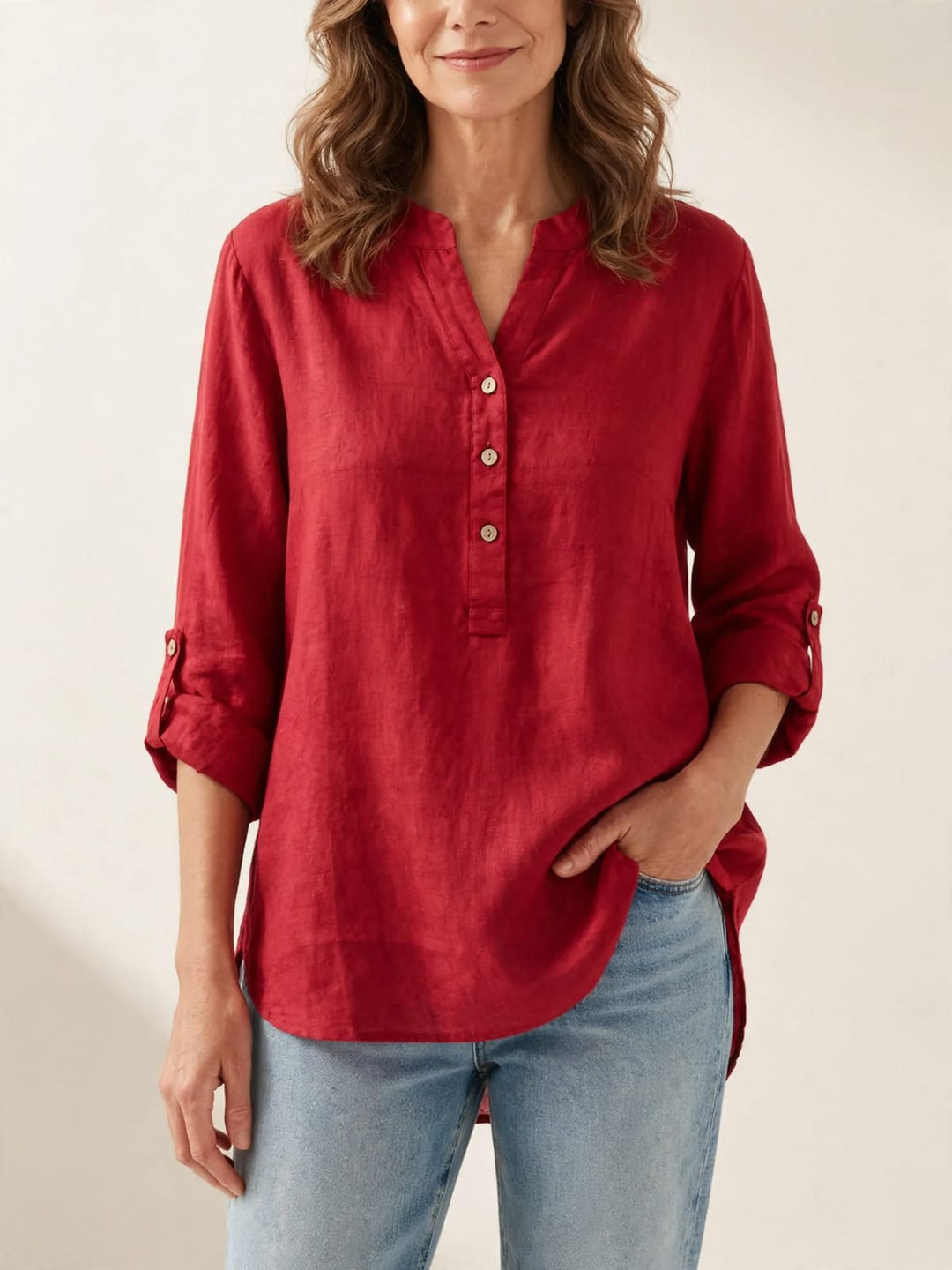 Danielle | Luchtige en comfortabele blouse met knoopsluiting