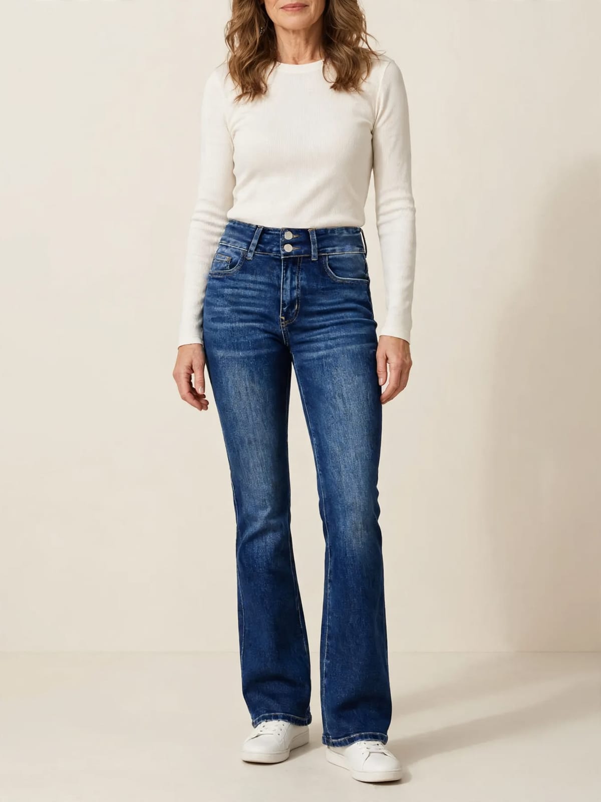 Dinne – aansluitende stretch jeans – Donkerblauw – hele lengte