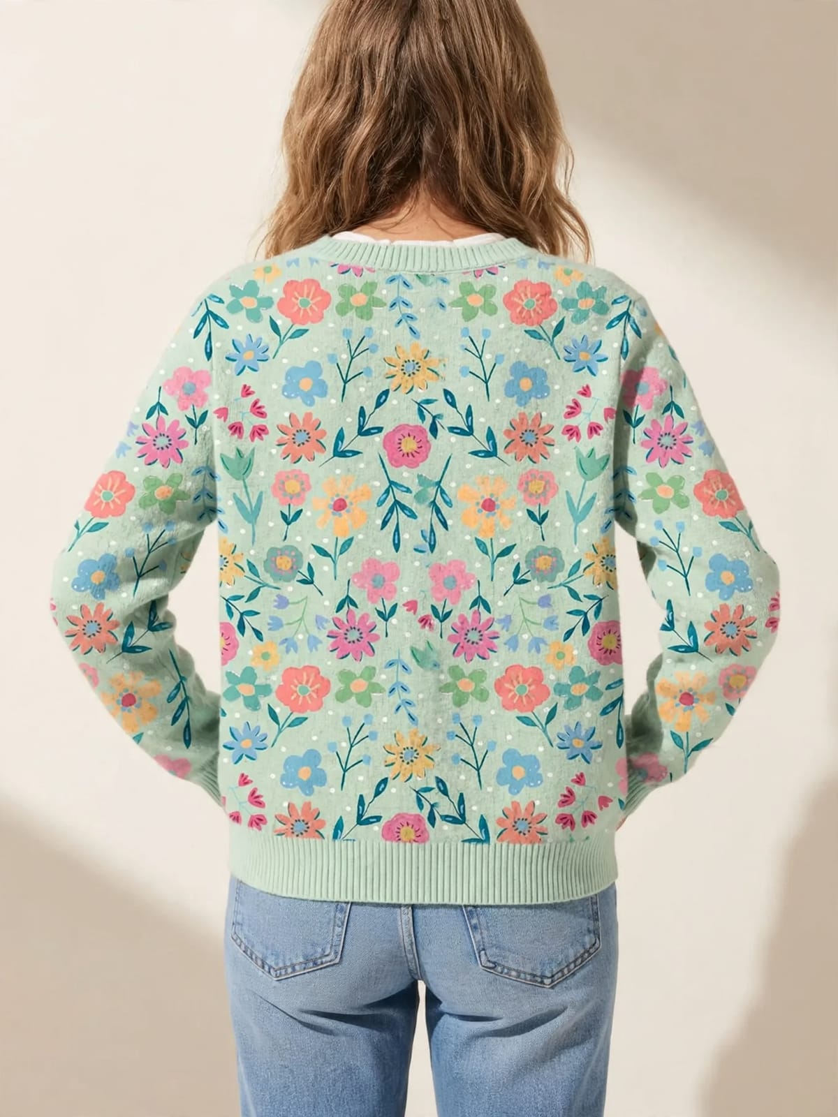 Foxfield – vintage bloemenvest – Achterkant