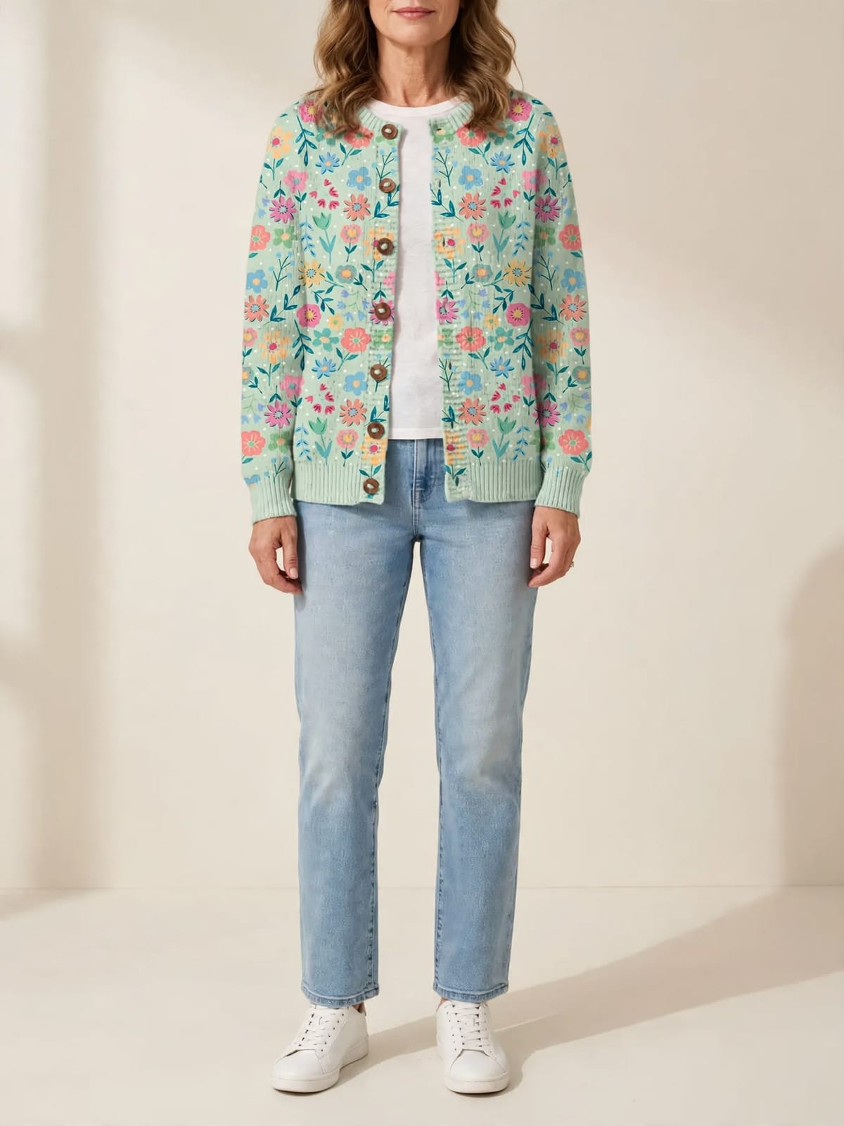 Foxfield – vintage bloemenvest – Hele lengte