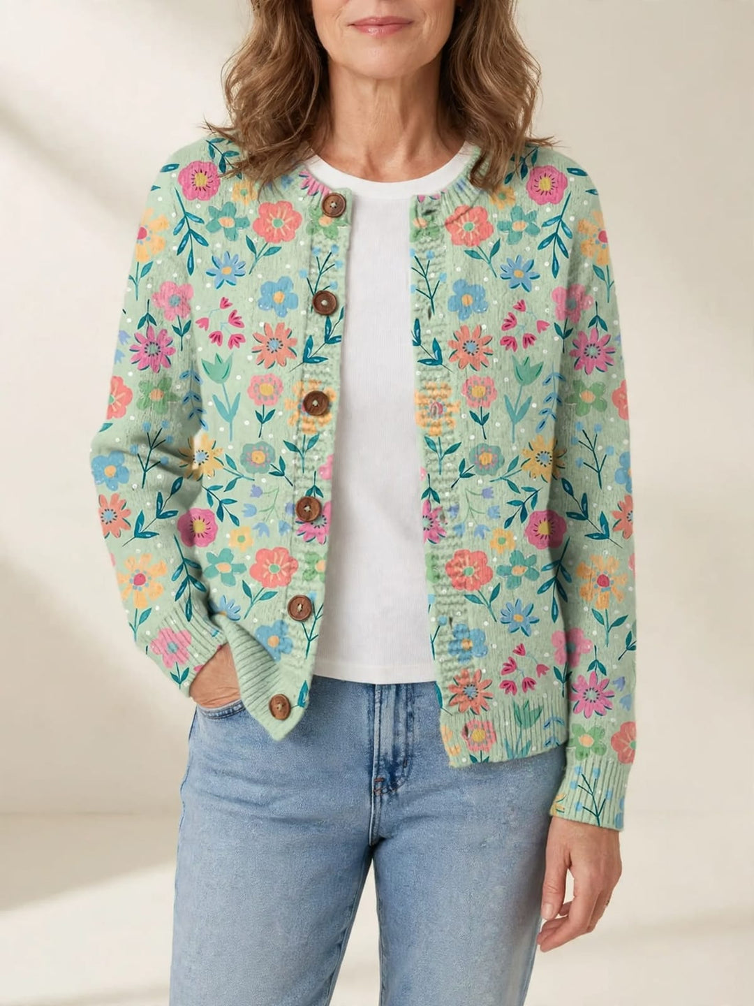 Foxfield | Vintage cardigan met bloemen