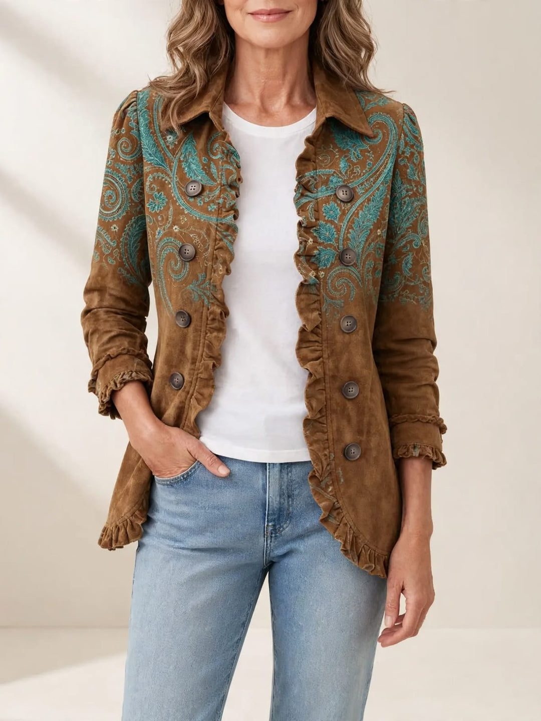 Goldenridge | Dubbelzijdige paisley jas