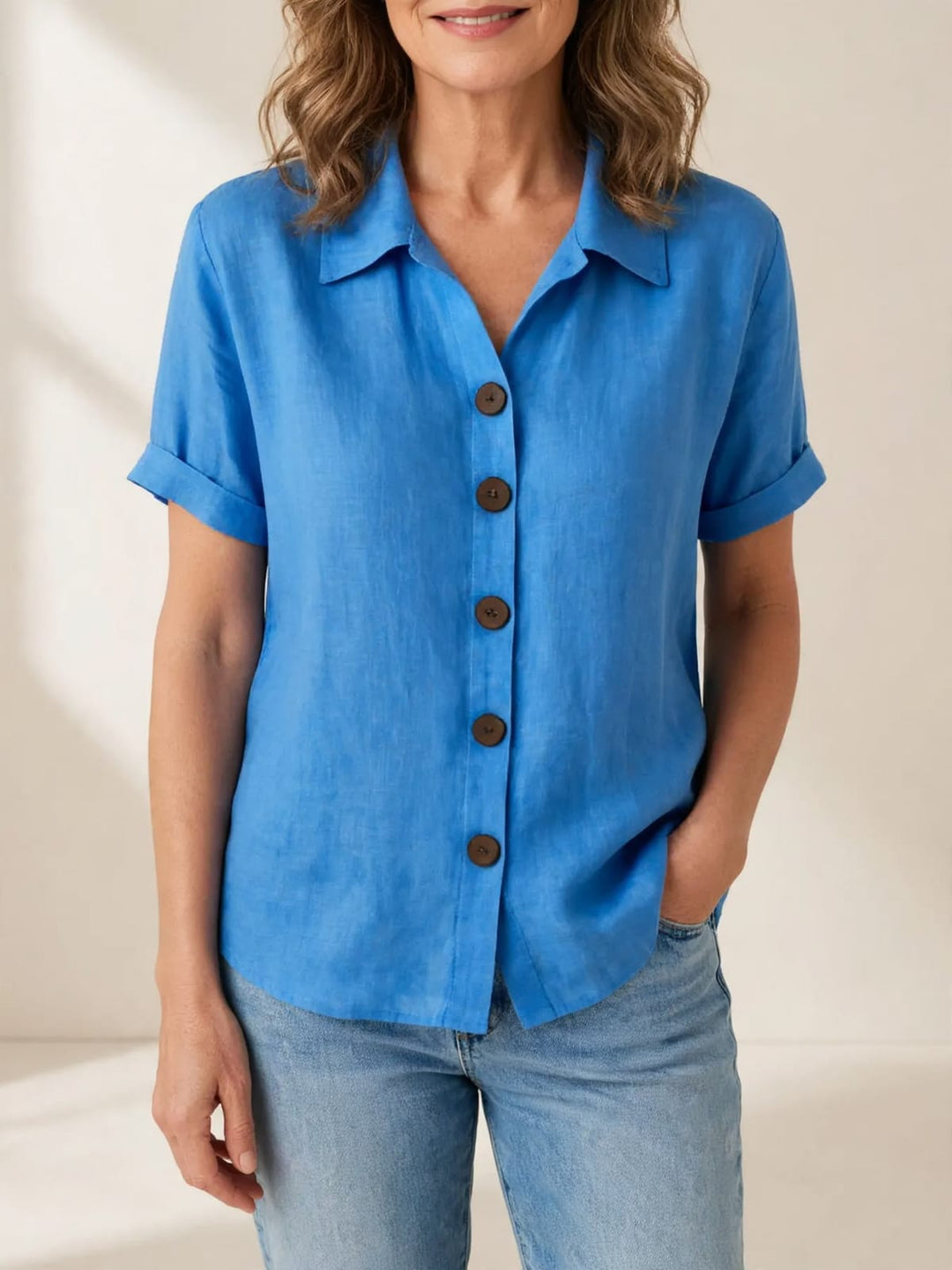 Hansje | Comfortabele blouse met korte mouwen