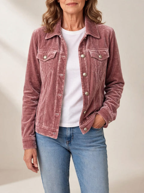 Hedda | Boho vintage fluwelen jas