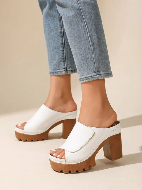 Hilde | Comfortabele sandalen met hoge hak en open tenen