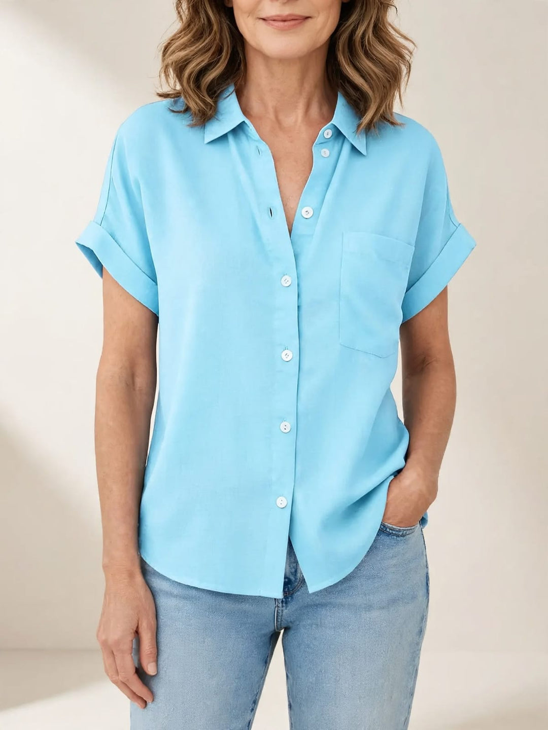 Jasmijn | Comfortabele zomerblouse met korte mouwen