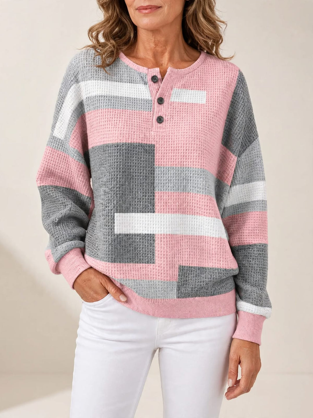 Johanna | Vintage sweatshirt met kleurvlakken