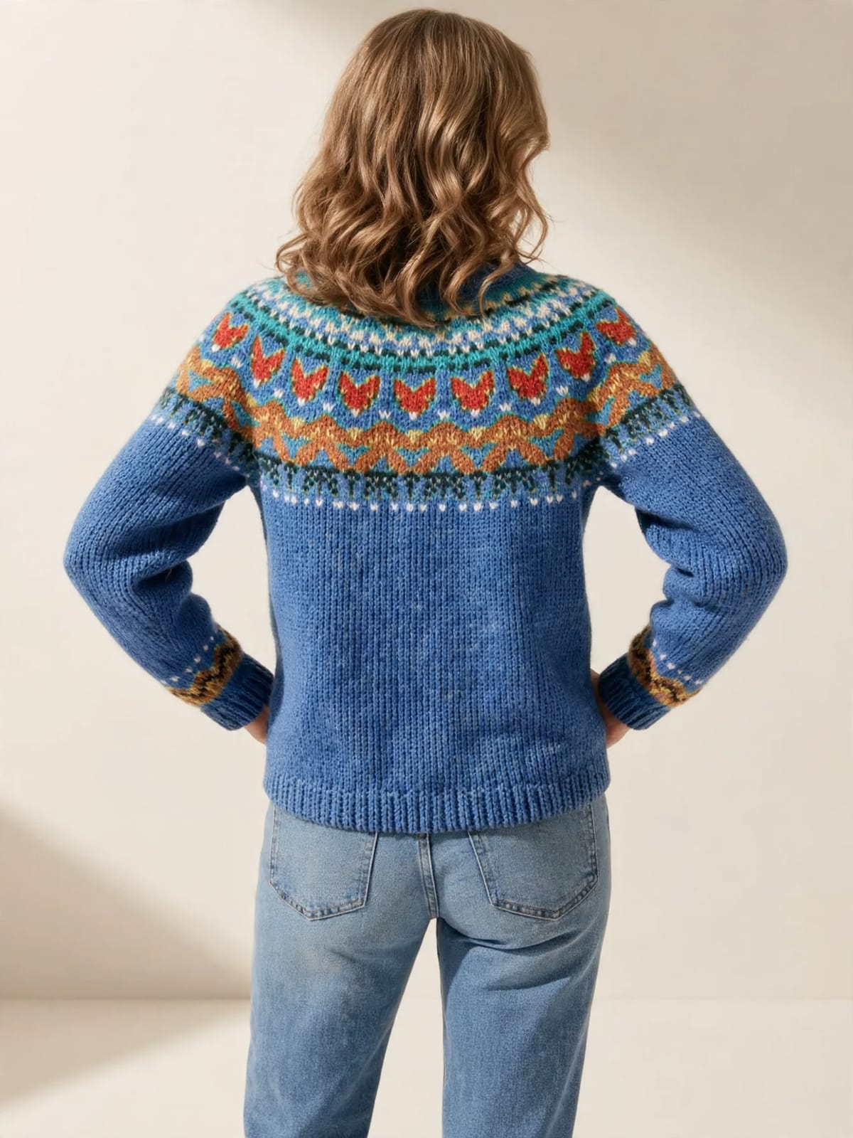 Kaylee – vintage gebreide trui – Achterkant
