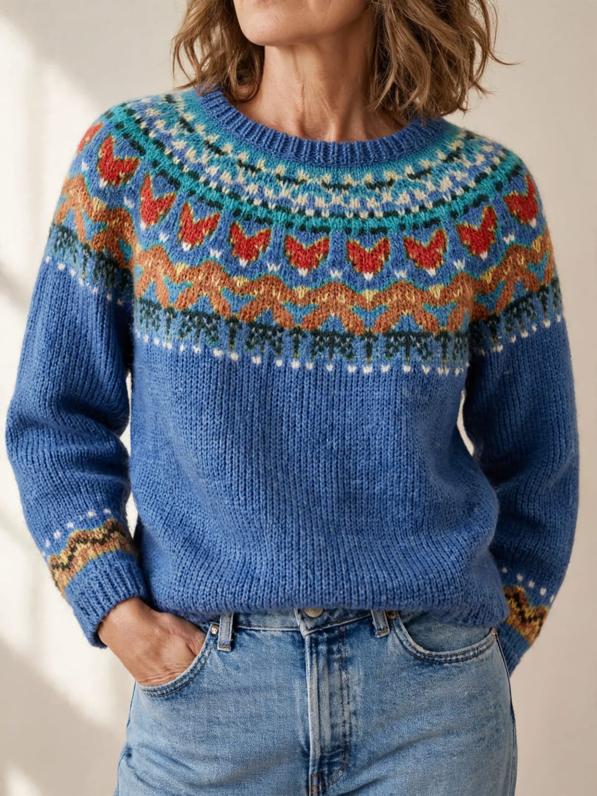 Kaylee – vintage gebreide trui – Detail