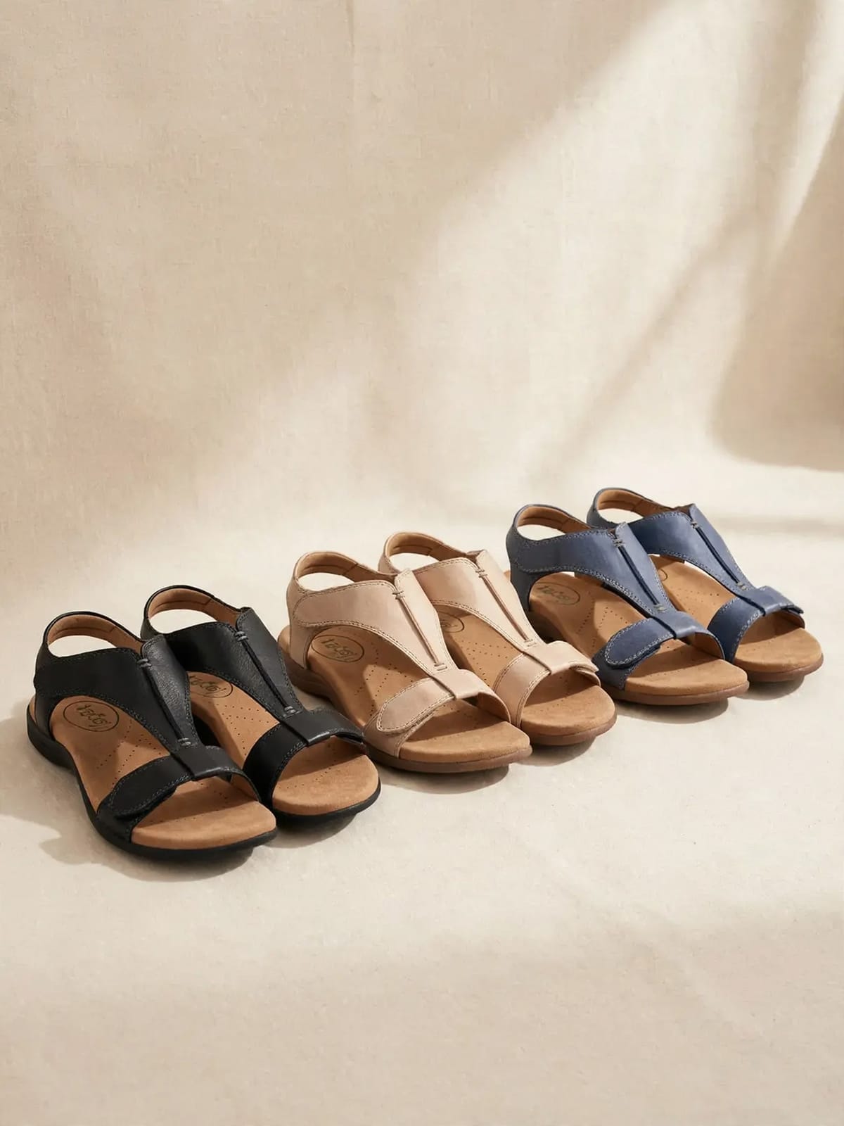 Lara – comfortabele sandalen – Kleurenoverzicht 1/2 (3 kleuren)