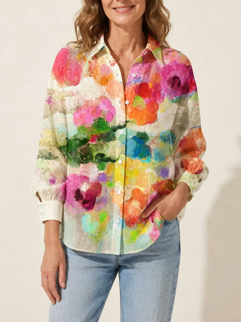 Lichte en kleurrijke geprinte blouse