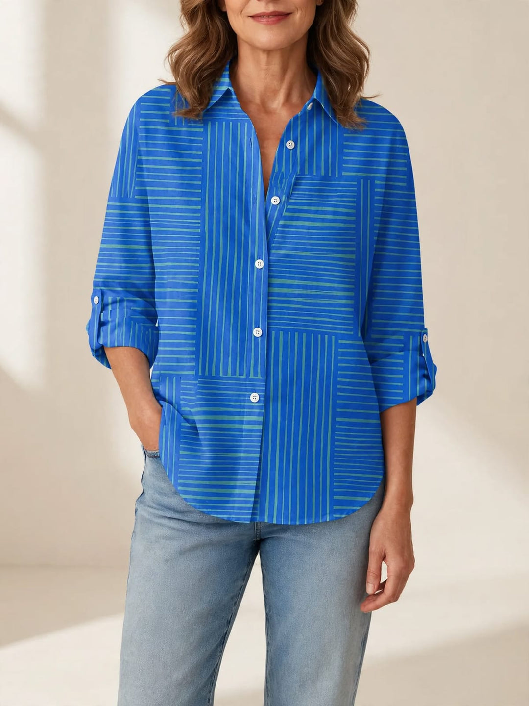 Lichte en kleurrijke geprinte blouse