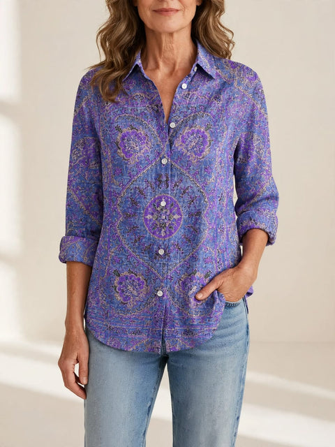 Lichte en kleurrijke blouse met print