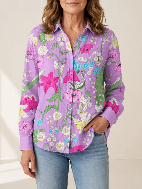 Lichte en kleurrijke blouse met print