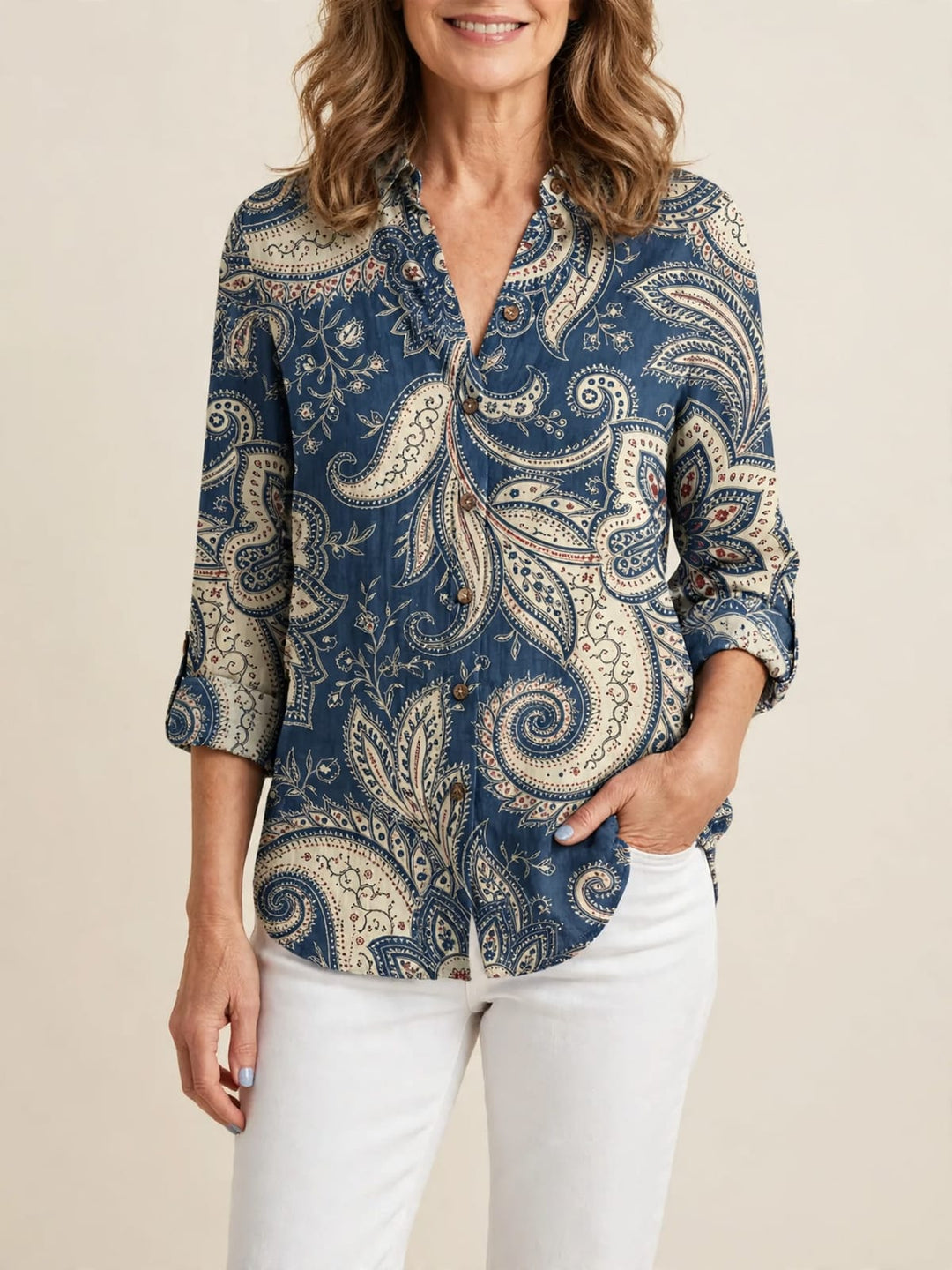 Lichte en kleurrijke blouse met print