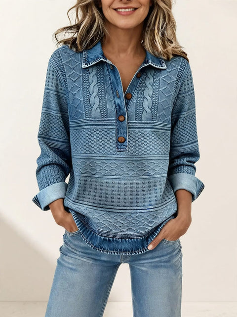 Livia | Top met kraag en knoopsluiting