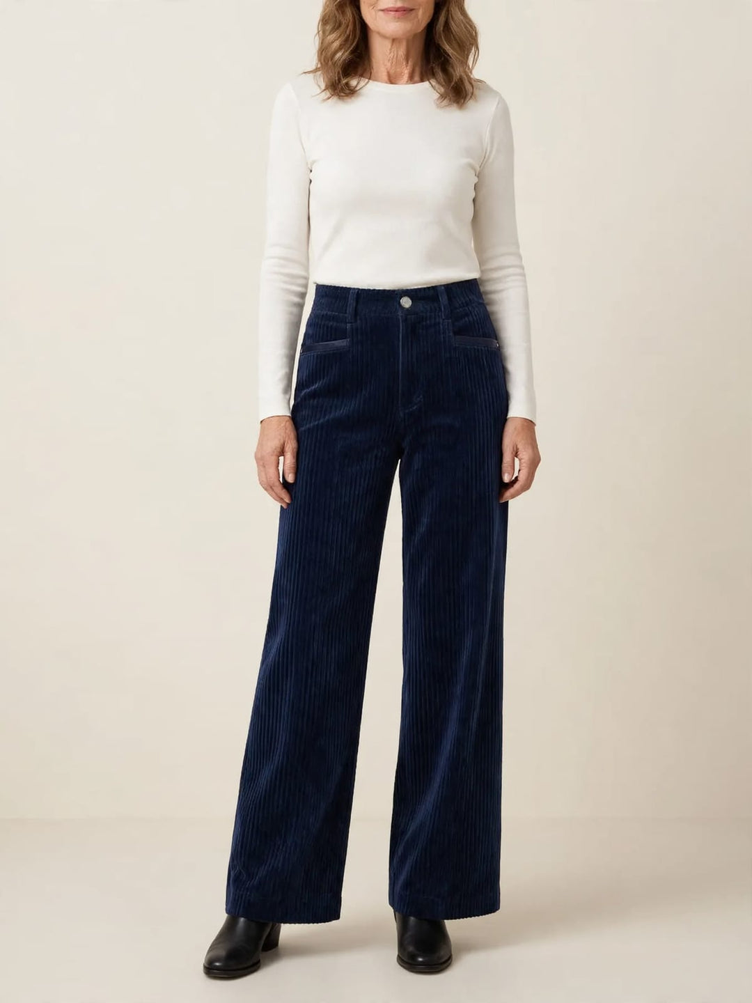 Lot | Corduroy broek met hoge taille