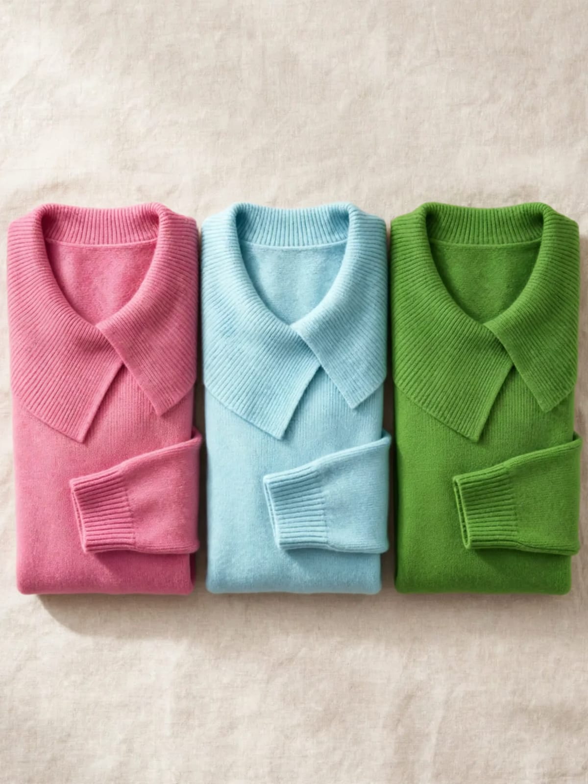 Lucy – warme trui met zachte kraag – Kleurenoverzicht 2/2 (3 kleuren)