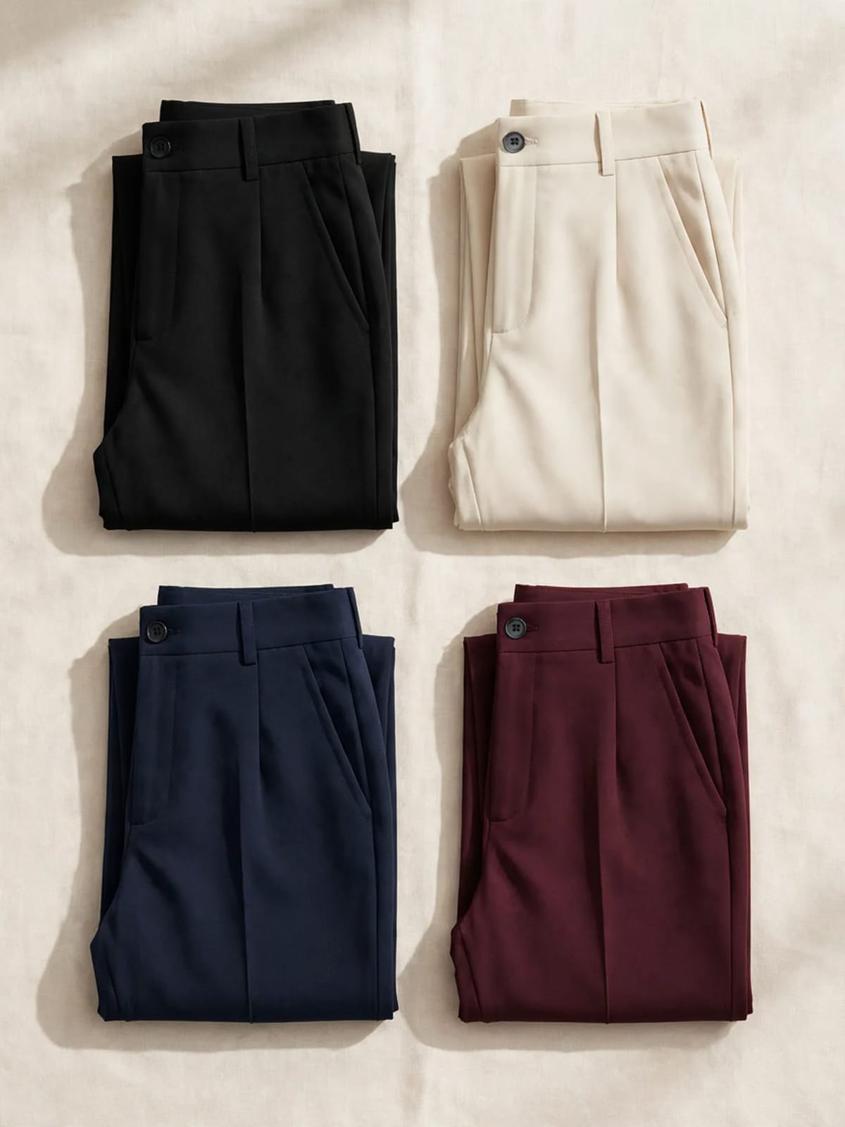 Marjan – elegante high-waist broek – Kleurenoverzicht 1/2 (4 kleuren)