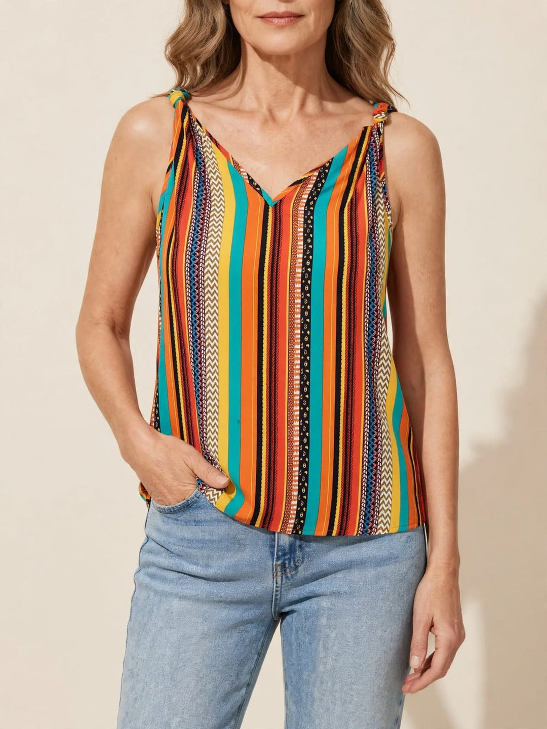 Marloes | Blouse met kleurrijke strepen