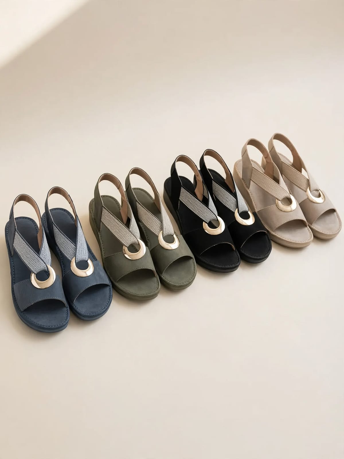 Noor – sandalen met verstelbare ondersteuning – Kleurenoverzicht (4 kleuren)