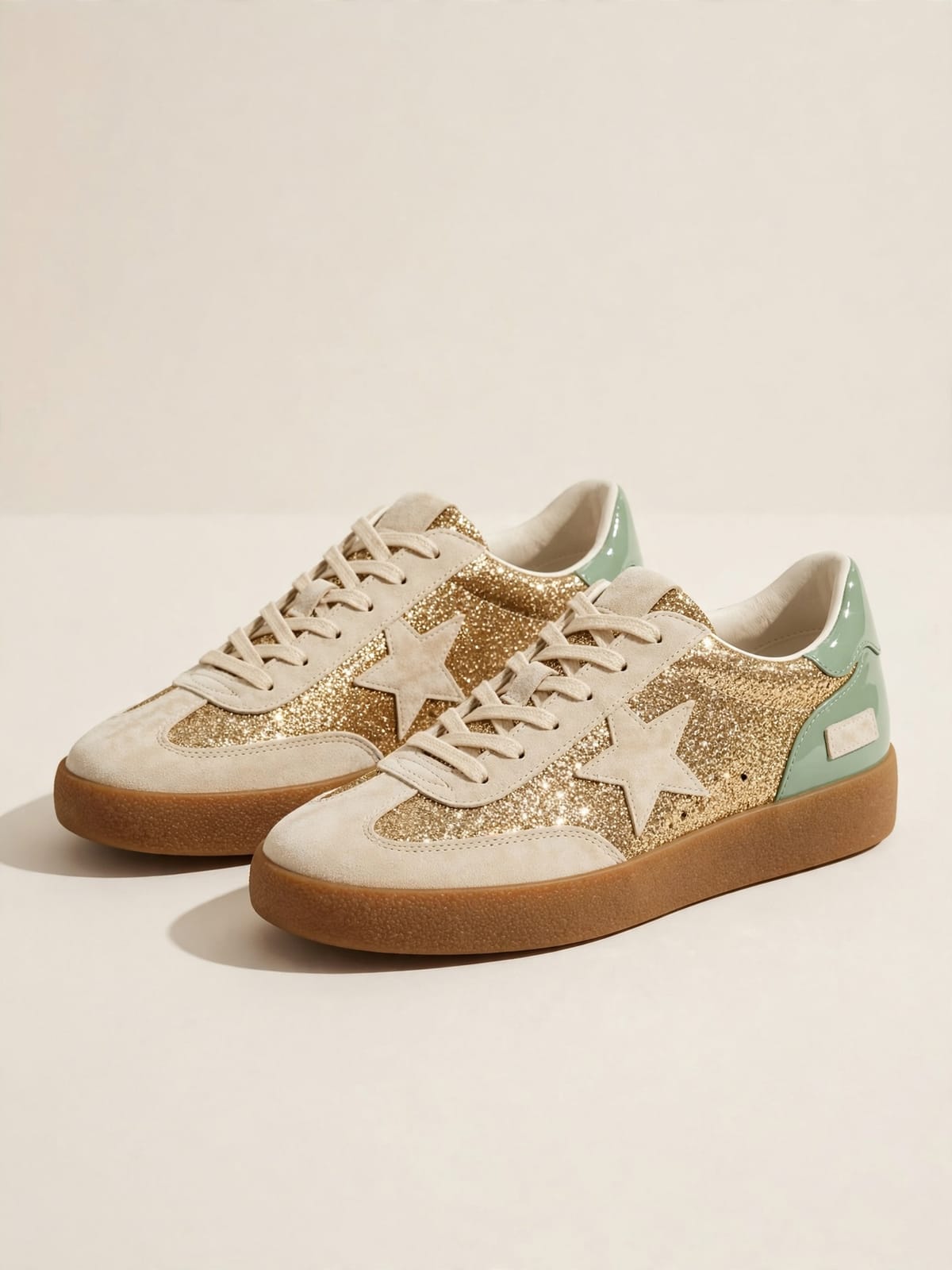 Paula – glittersneakers met ster – Productfoto driekwart