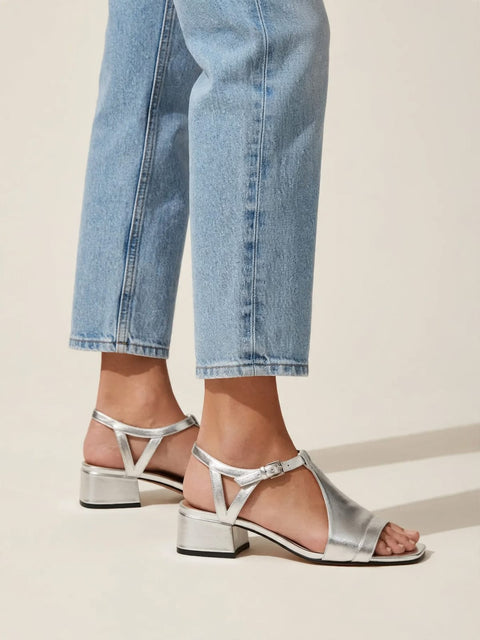 Serena | Zilveren zomersandalen