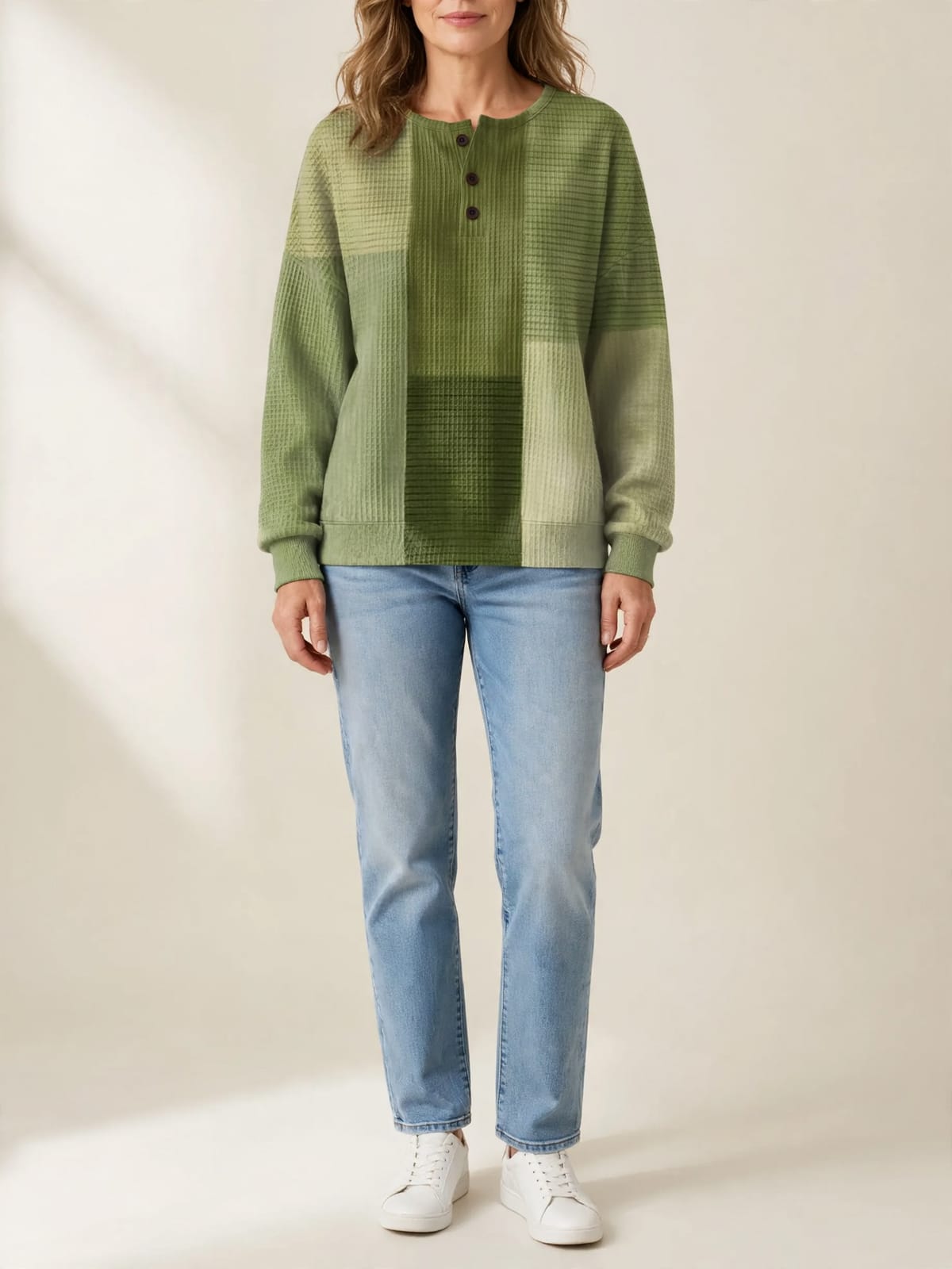 Shelby – henley sweatshirt – Hele lengte