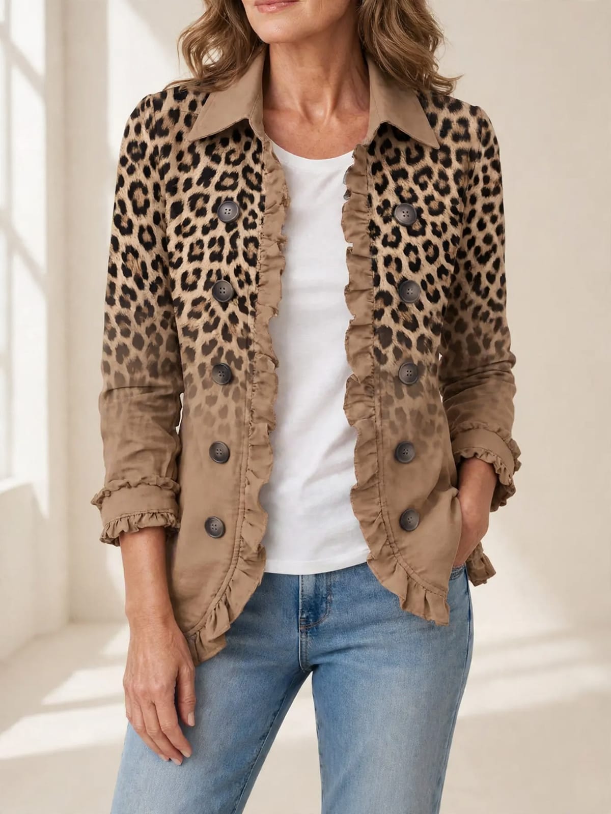 Tawny – luipaardjas met kleurverloop – Driekwart