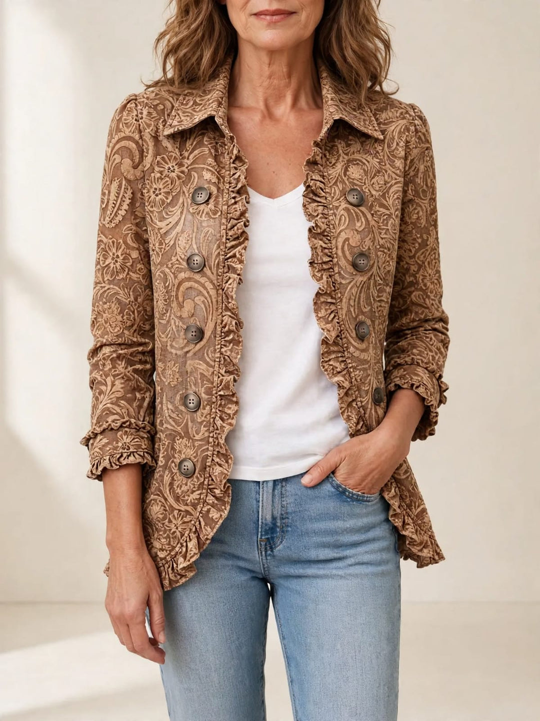 Vyclara | Boho-jas met bloemen