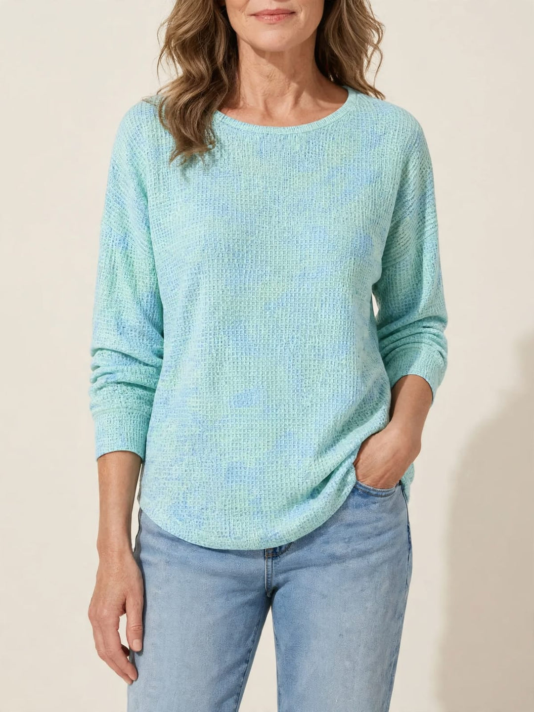 Yenthe | Turquoise tie-dye longsleeve